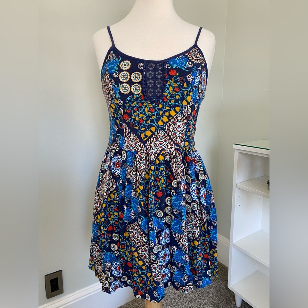 Band of Gypsies Colorful Sun Dress Jr. Large NWOT